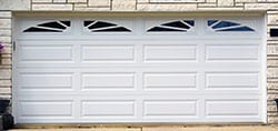 white garage door