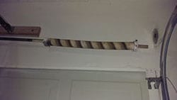 Unfortunately this new residential home in Irving Texas had their garage door opener spring and cable break and they called Action Garage Doors to repair it