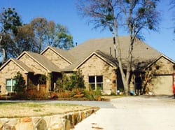 Roanoke Texas Residential One Car Steel Garage Door Install Repair Older residential home in Roanoke Texas steel single car garage door received much needed repairs to restore its working order