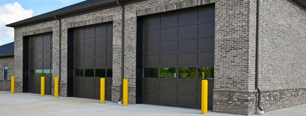 A beautiful set of commercial garage doors. 