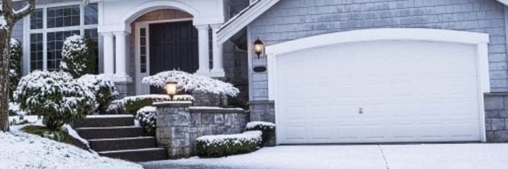 Residential Garage door during winter