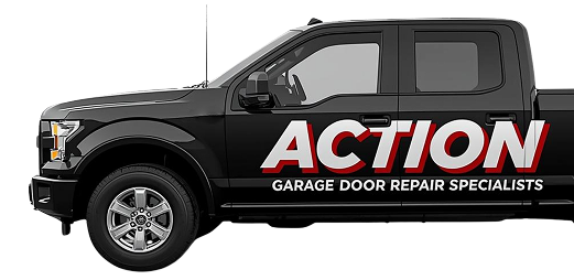 The image shows a black Ford F-150 SuperCrew pickup truck featuring a commercial vehicle wrap. The branding consists of: