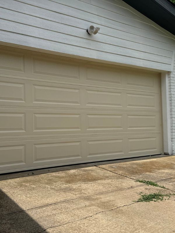 A new garage door on a White House. 