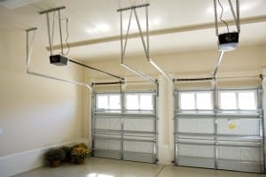 New residential house two cars garage interior