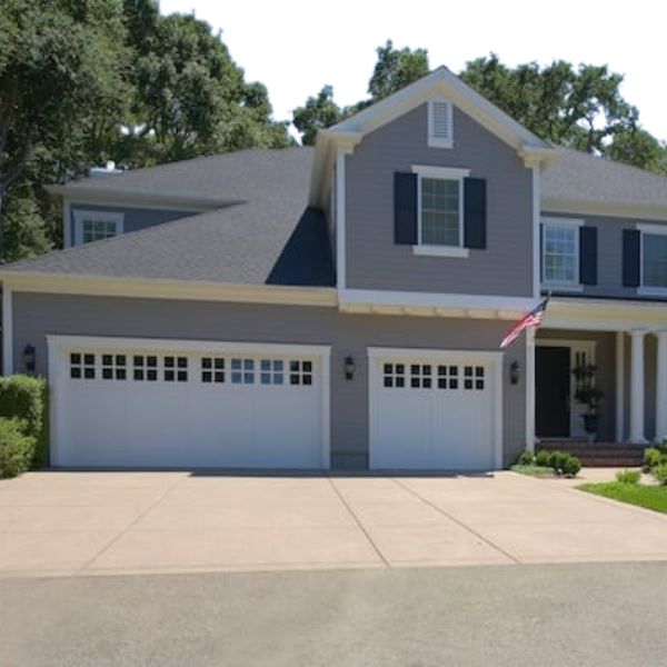 Residential Garage door with two doors